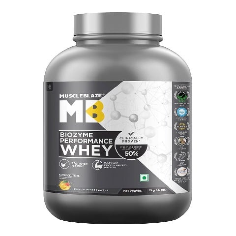 1 - MuscleBlaze Biozyme Performance Whey,  4.4 lb  Magical Mango 