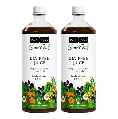 1 - Kapiva DiaFree Juice,  Natural (Pack of 2)  1 L 