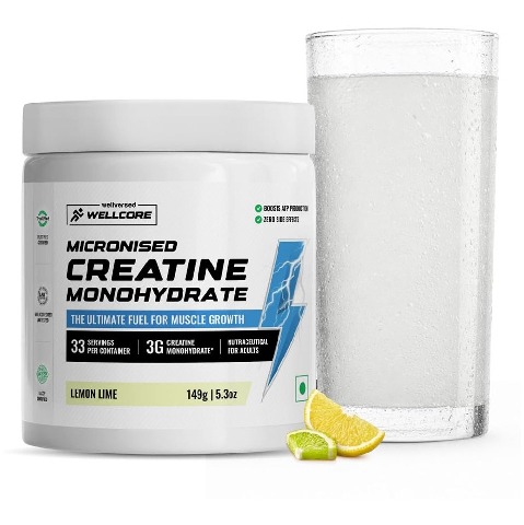 1 - Wellcore Micronised Monohydrate Creatine, Lemon Lime 0.32 lb