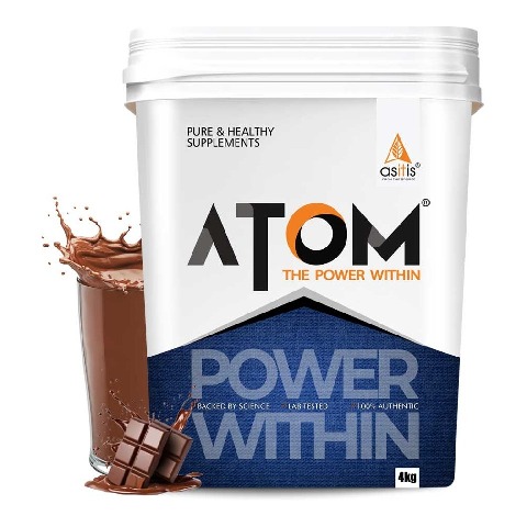 1 - AS-IT-IS Nutrition ATOM PWR Whey Protein XL,  8.8 lb  Double Rich Chocolate 
