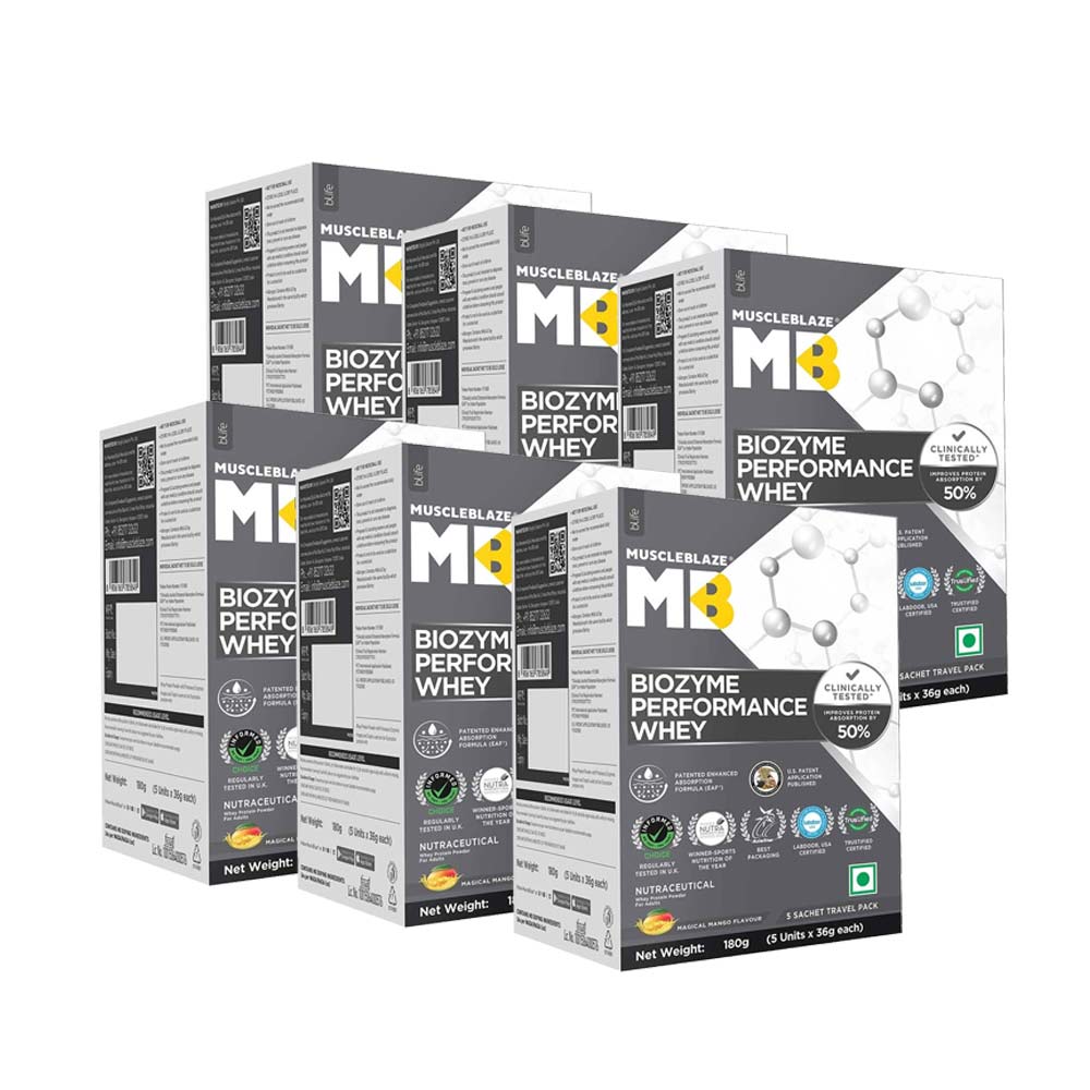 muscleblaze Biozyme Performance Whey Magical Mango 1.08 kg - 30 sachets x 36g-picture-17