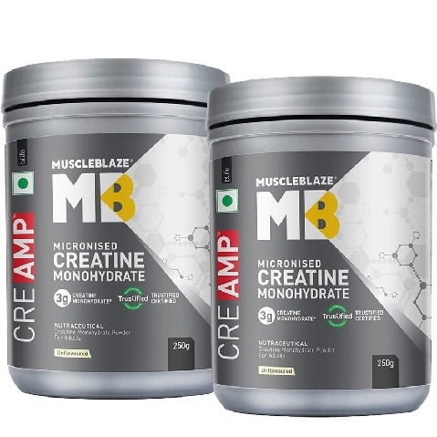 7 - MuscleBlaze Creatine Monohydrate CreAMP, Unflavoured 1.1 lb