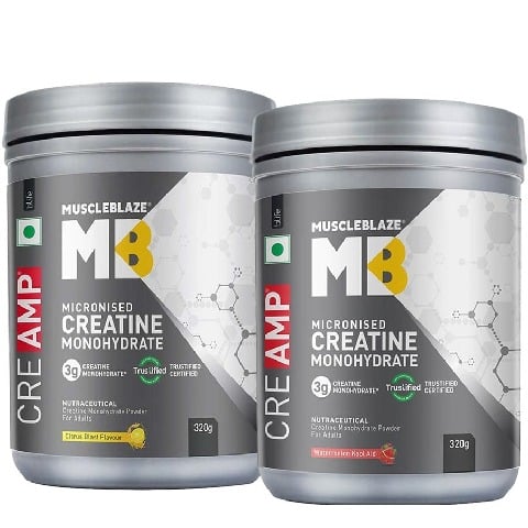 20 - MuscleBlaze Creatine Monohydrate CreAMP, Watermelon Kool Aid,Citrus Blast 1.42 lb