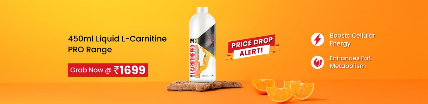 MuscleBlaze Liquid L-Carnitine PRO - 3300mg Triple Strength Formula, 450 ml Range | Grab Now @ Rs. 1699