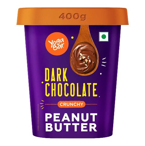 1 - Yogabar Dark Chocolate Peanut Butter,  400 g  Crunchy 
