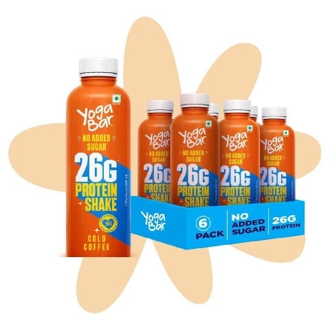 1 - Yogabar 26g Protein Shake, 6 Piece(s)/Pack Cold Coffee