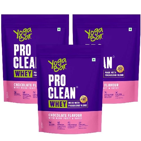 1 - Yogabar Pro Clean Whey, 1.5 lb Chocolate with Monk Fruit & Dates (Pack of 3)