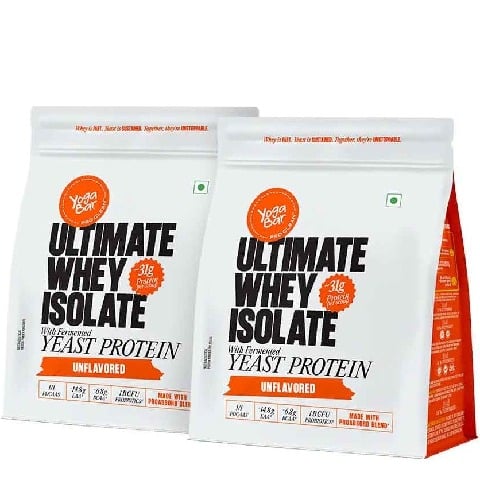 1 - Yogabar Ultimate Whey Isolate, 1.1 lb Unflavoured (Pack of 2)