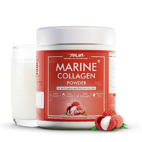 1 - Ripped Up Nutrition Marine Collagen Powder, 200 g Lychee