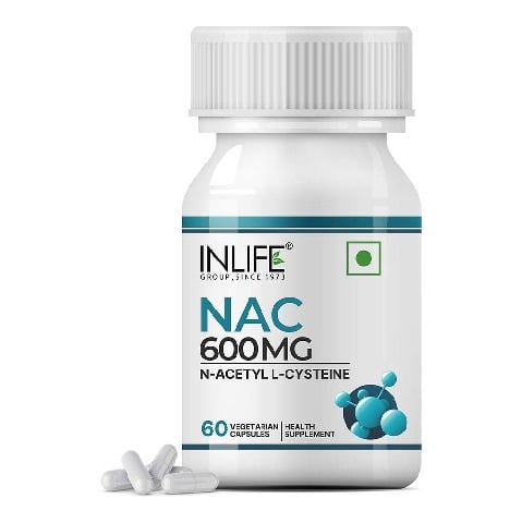 1 - INLIFE N Acetyl Cysteine NAC 600mg, 60 veggie capsule(s)