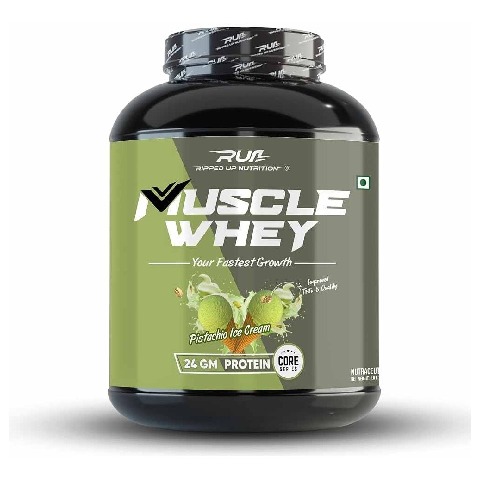 1 - Ripped Up Nutrition Muscle Whey, 4 lb Pistachio Ice Cream