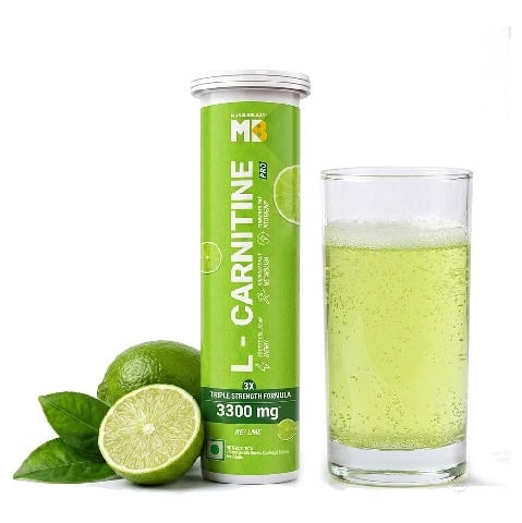 2 - MuscleBlaze L-Carnitine PRO - 3300mg Triple Strength Formula Effervescent,  10 tablet(s)  Key Lime 