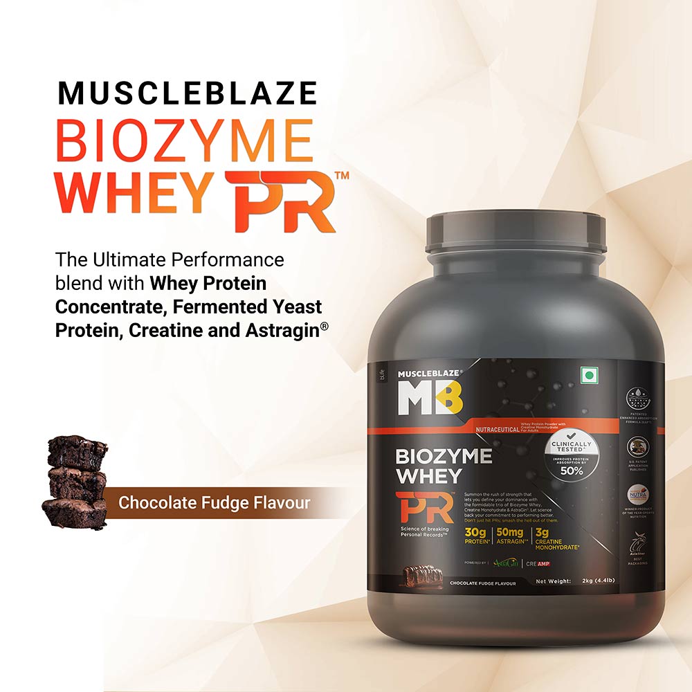 MuscleBlaze Biozyme Whey PR,  4.4 lb  Chocolate Fudge