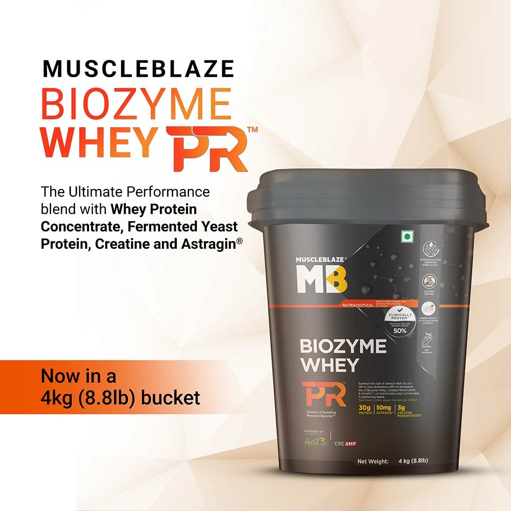 MuscleBlaze Biozyme Whey PR,  8.8 lb  Chocolate Fudge