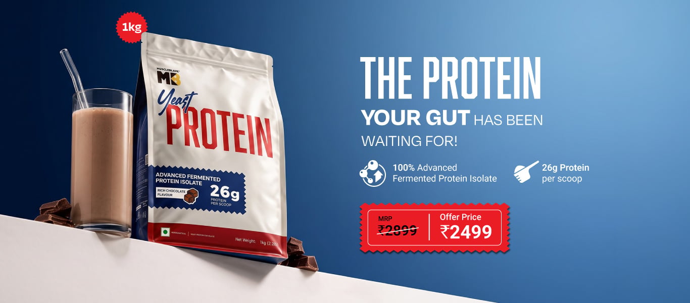 MuscleBlaze Yeast Protein 1 kg Rich Chocolate @ 2499