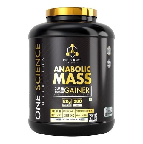 1 - One Science Anabolic Super Mass Gainer, 5.5 lb Vanilla Butterscotch