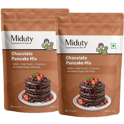 1 - Miduty Pancake Mix for Kids, Chocolate (Pack of 2) 150 g