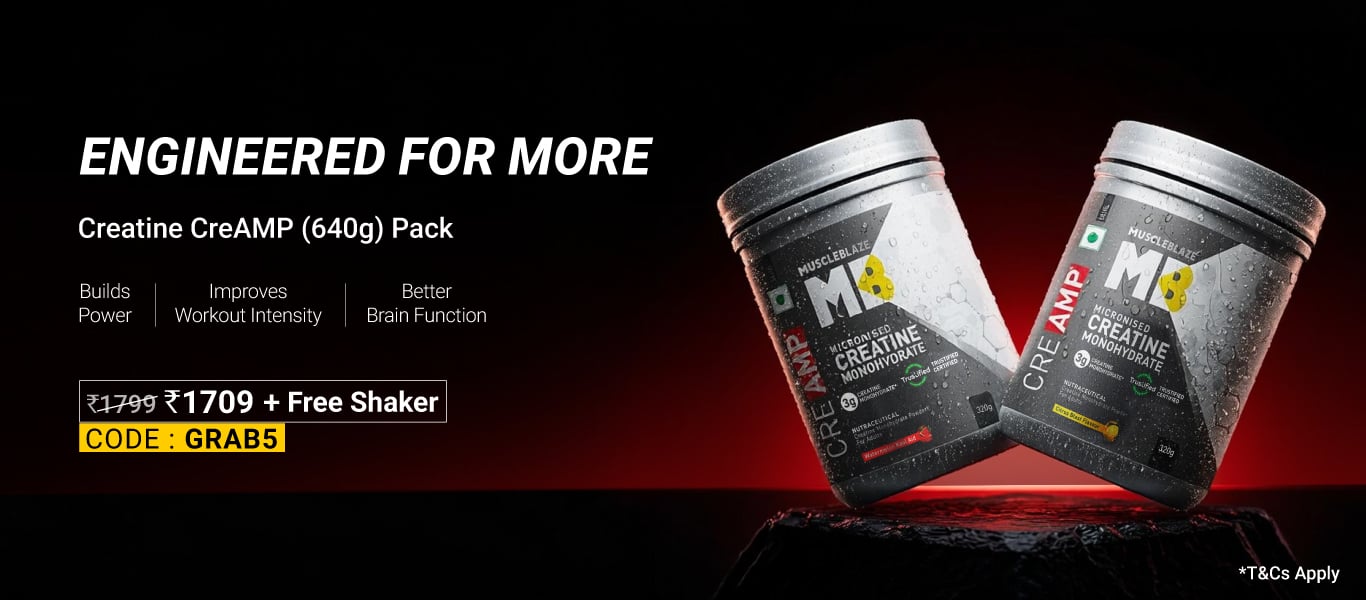 MuscleBlaze Creatine Monohydrate CreAMP 640 g Watermelon Kool Aid and Citrus Blast @ 1709, Code: GRAB5