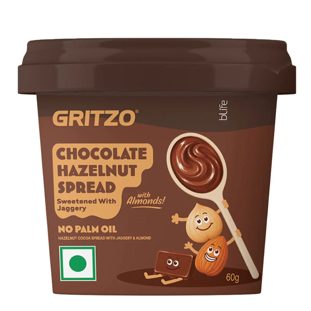 Gritzo Chocolate Hazelnut Spread, 60 g Chocolate Hazelnut - Sample Pack