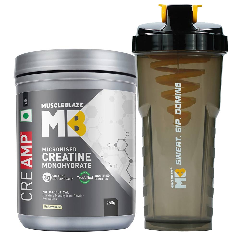 Creatine Monohydrate CreAMP 250g & Shaker Combo