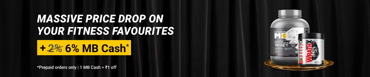 Price Drop on Your Fitness Favourites + Extra 6% MB Cash on Prepaid Orders