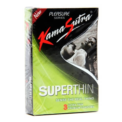 Kamasutra Superthin Condoms,  Unflavoured  3 Piece(s)/Pack 