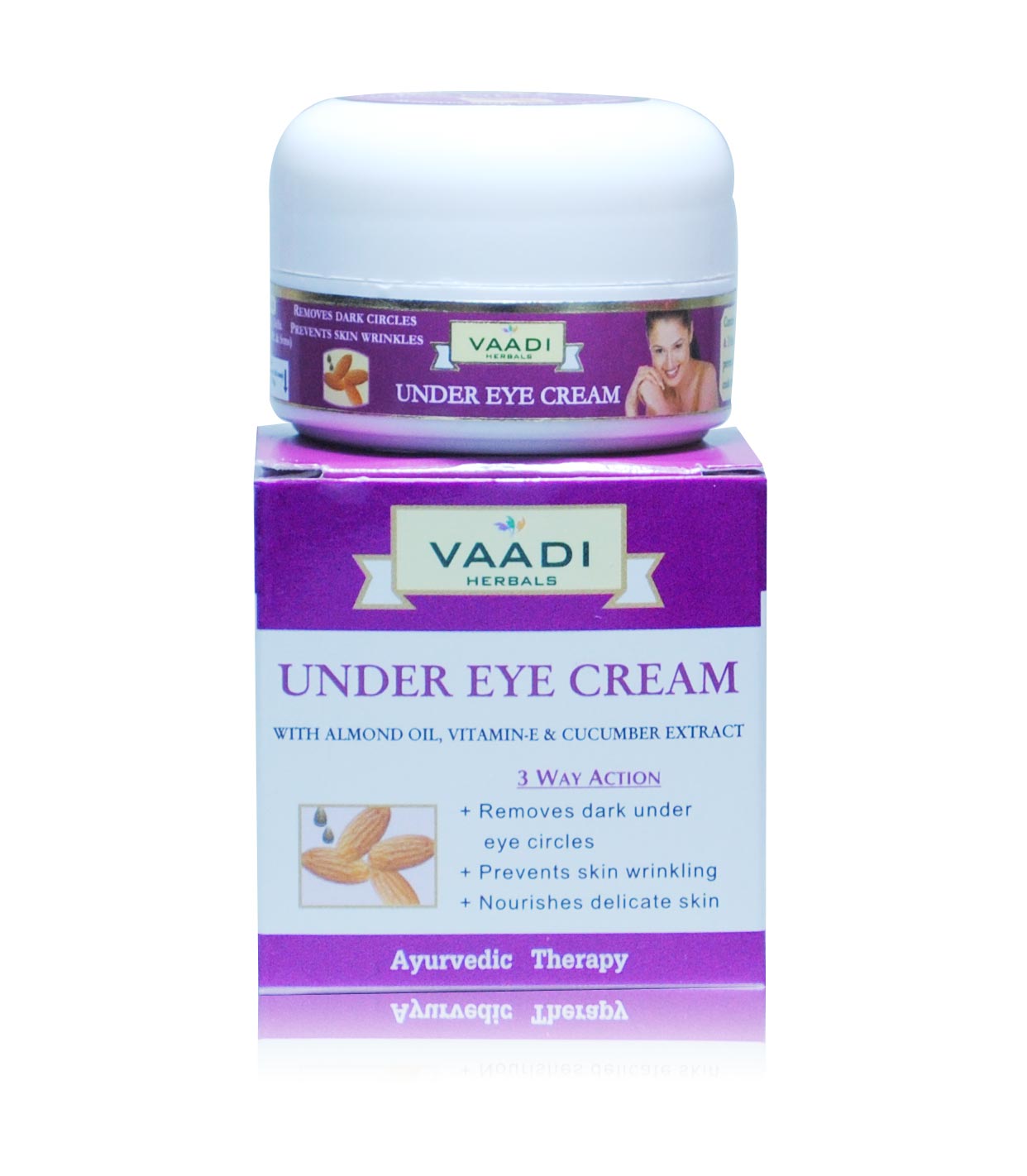 Vaadi Herbals Under Eye Cream, 1 Piece(s)/Pack With Almond & Cucumber