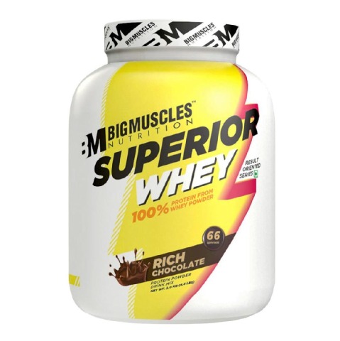Big Muscles Superior Whey,  4.4 lb  Rich Chocolate 