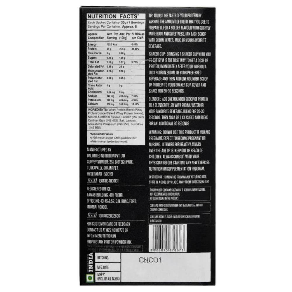 supplementinfo - IN2 Whey Protein,  0.43 lb  Cookie & Cream 