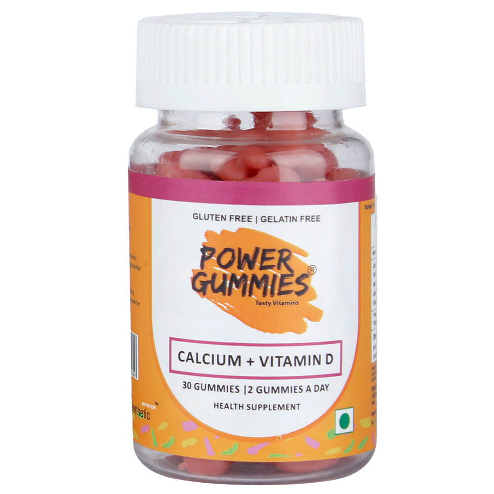 Power Gummies Calcium and Vitamin D, 30 gummies Unflavoured at Best