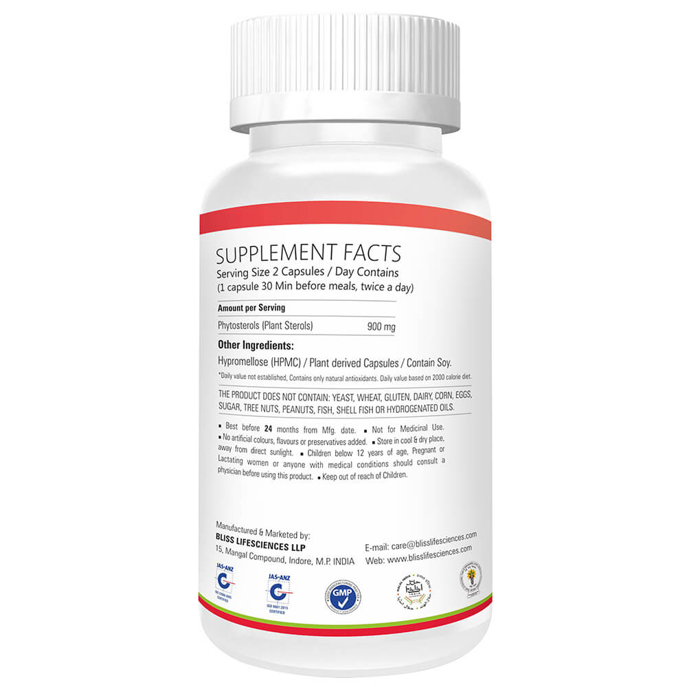 supplementfact - Bliss Welness Phytosterols,  60 capsules 
