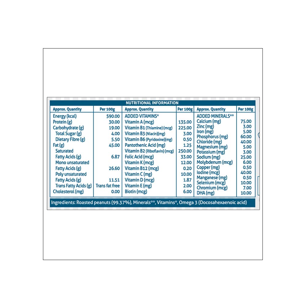 HealthKart Peanut Butter Fortified with Vitamins & Minerals Unsweetened
