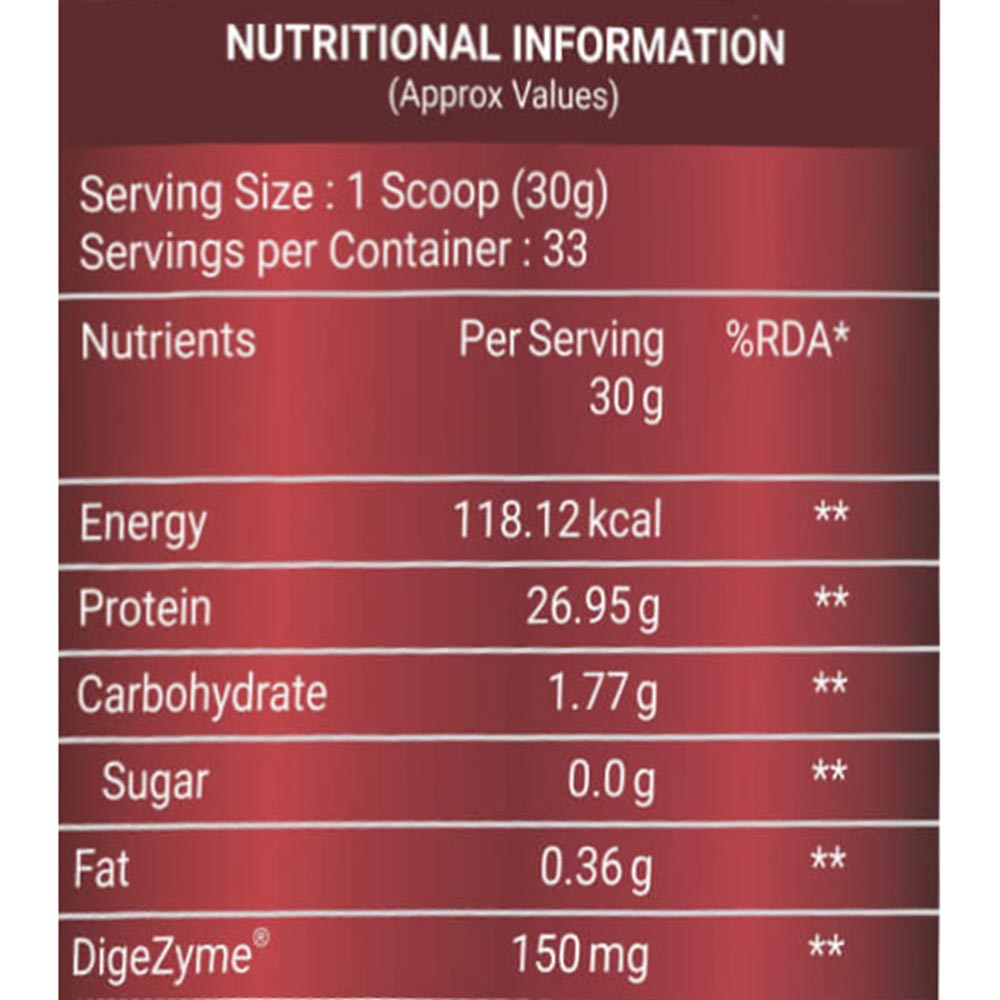 supplement - OneLife 100% Whey Protein Isolate,  2.2 lb  Unflavoured 