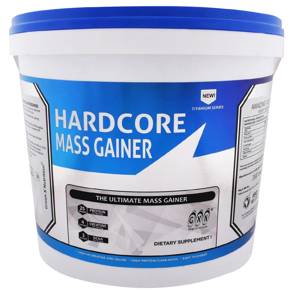 GXN Hardcore Mass Gainer,  11 lb  Strawberry Creme 