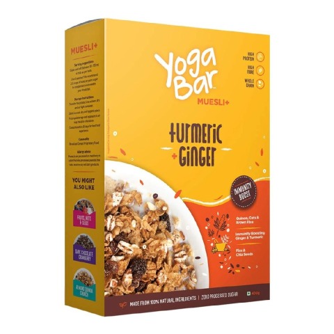 Yogabars Wholegrain Breakfast Muesli, 0.400 kg Turmeric and Ginger