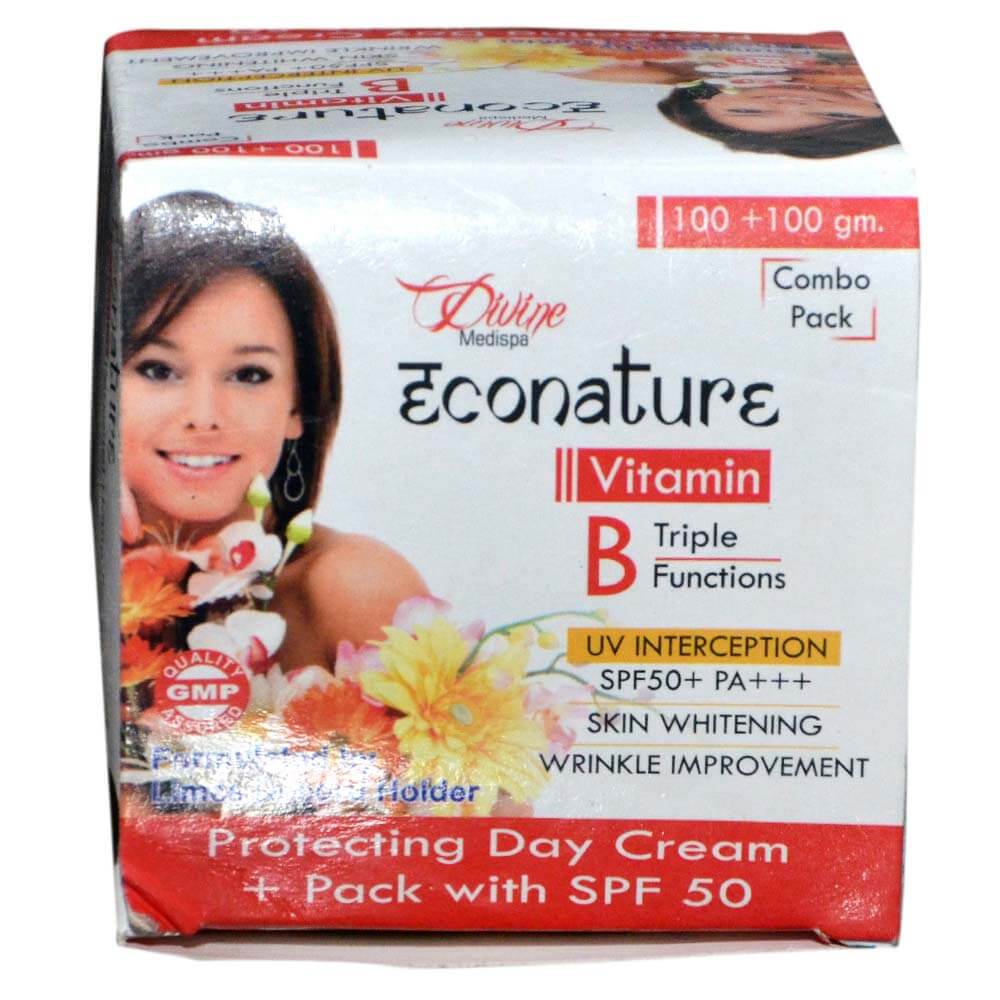 Econature Vitamin B Triple Function Cream + Pack Combo, 200 g for All Types of Skin at Best