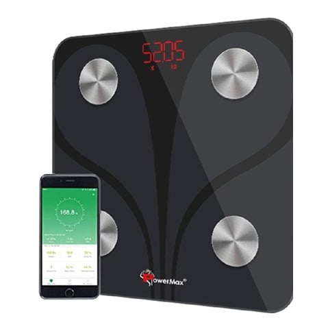Power Max Smart Device BCA 130 Bluetooth Smart Scale,  Black 