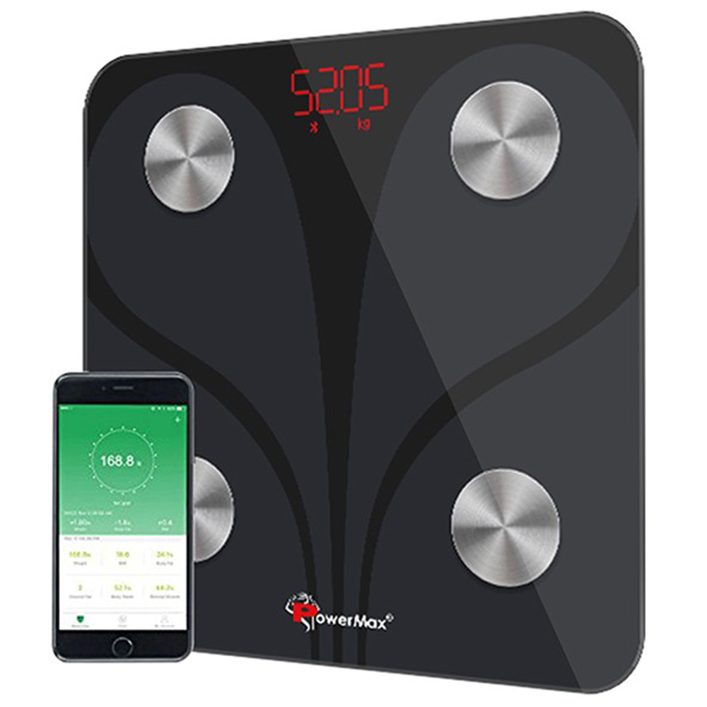 Power Max Smart Device BCA 130 Bluetooth Smart Scale,  Black 