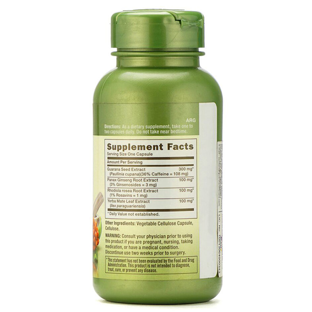 SupplementInfo - GNC Herbal Plus Energy Formula,  100 capsules 