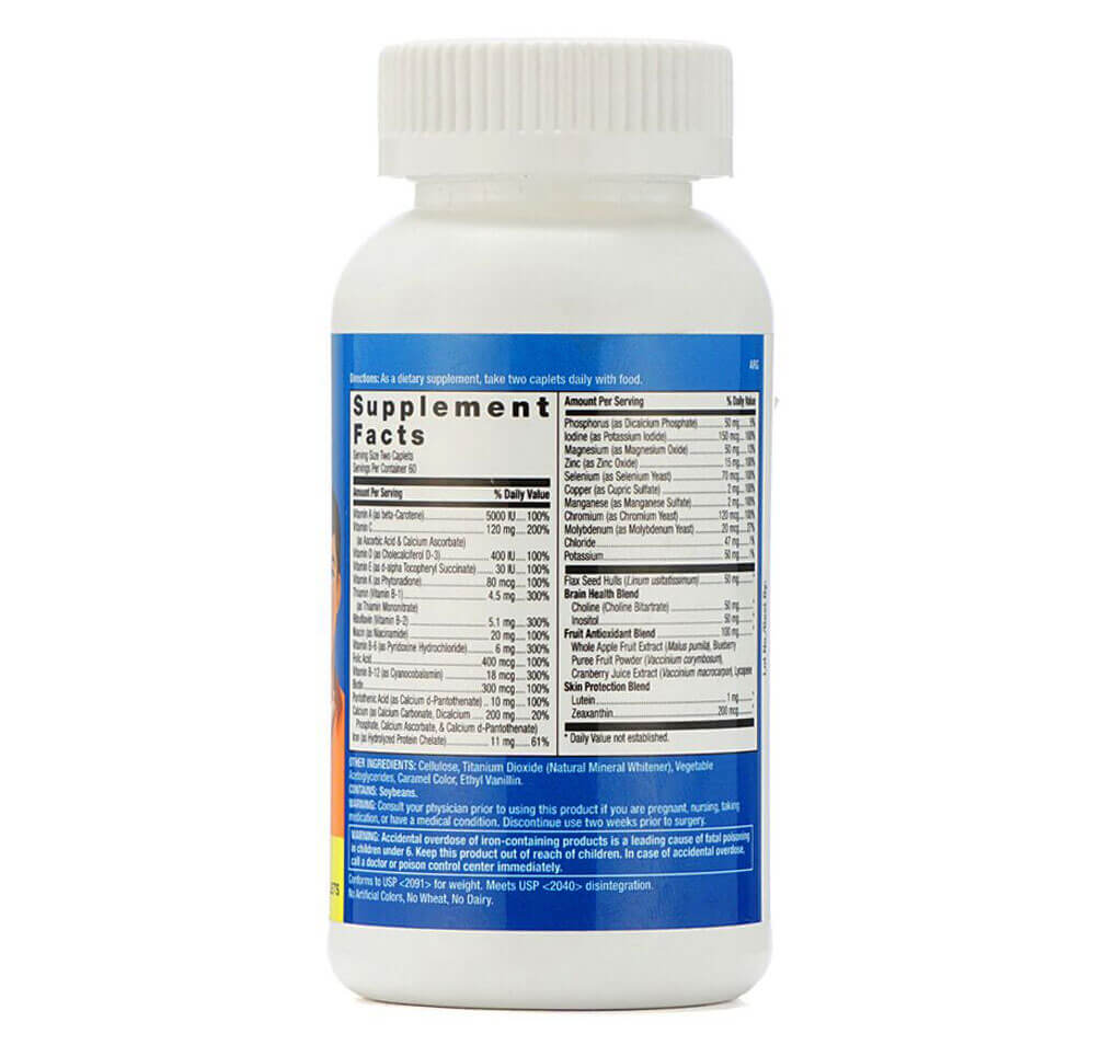 SupplementInfo - GNC Milestones Teen Multivitamin for Boys,  Unflavoured  120 caplets 