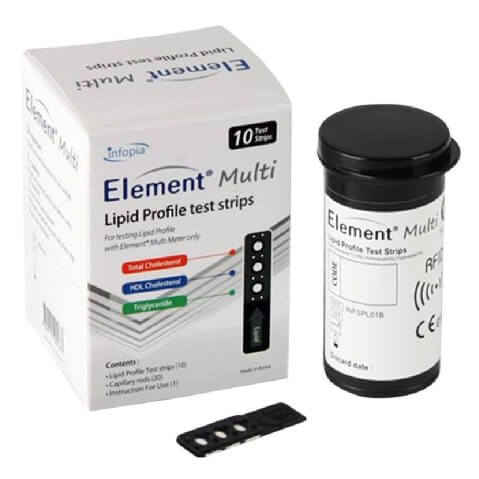 Element Multi Lipid Profile Test Strips, 50 Strips