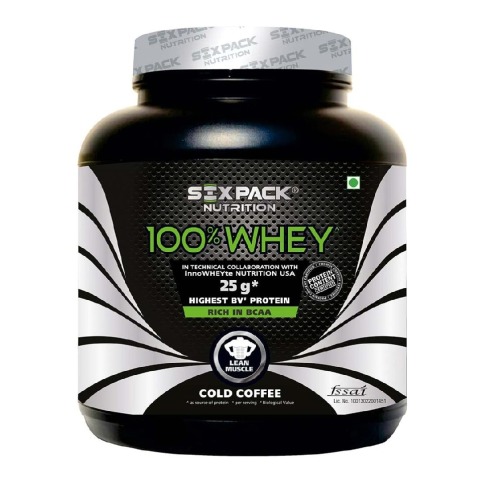 1 - Six Pack Nutrition 100% Whey, 4.4 lb Cold Coffee