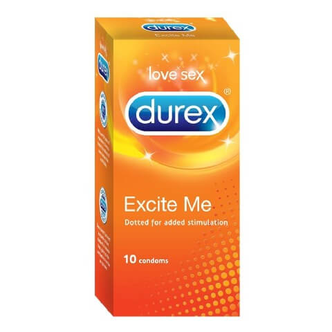 Durex Excite Me Condom,  Unflavoured  10 Piece(s)/Pack 