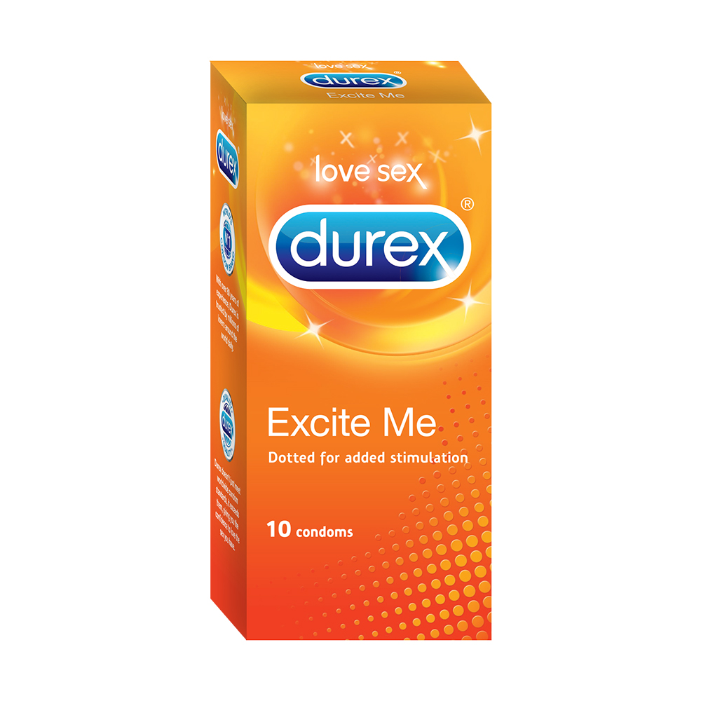 Durex Excite Me Condom,  Unflavoured  10 Piece(s)/Pack 