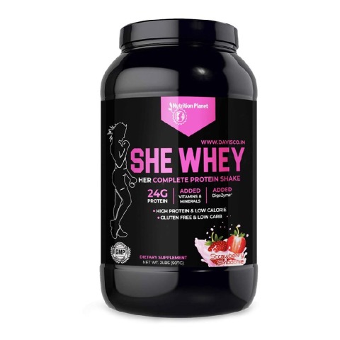 1 - Nutrition Planet She Whey with Added DigeZyme,  2 lb  Strawberry Smoothie 