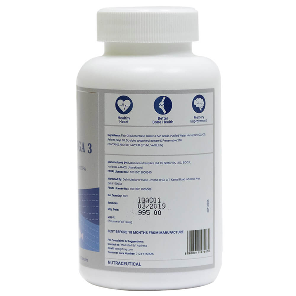 back - 1MG Salmon Omega Supreme,  60 capsules 
