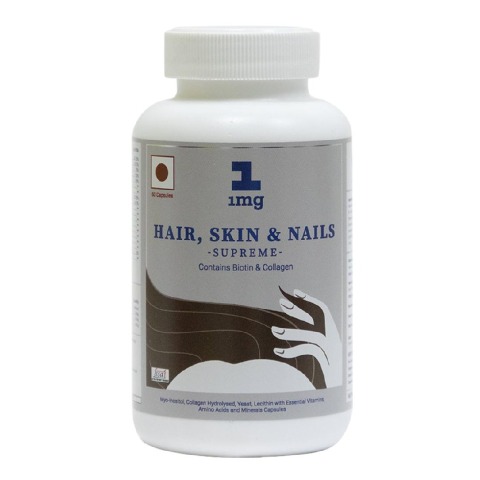 1 - 1MG Hair Skin & Nails Supreme,  60 capsules  Unflavoured 