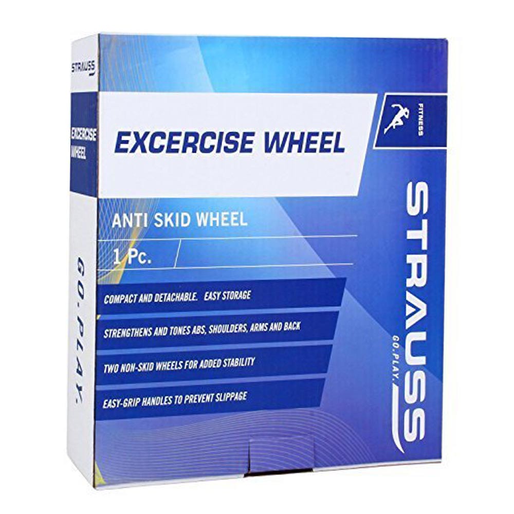 2 - Strauss Double Exercise Wheel,  Blue  560 g 