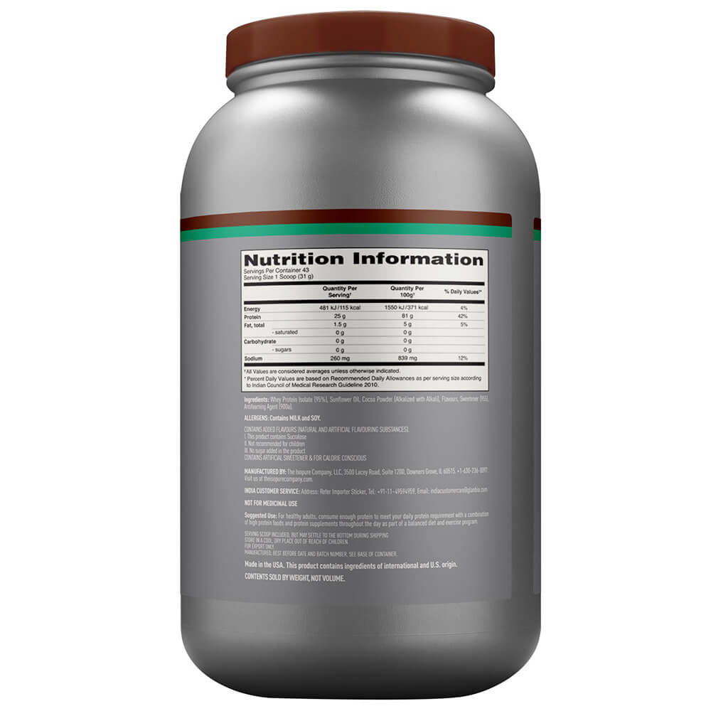 supplementinfo - Isopure Zero Carb Protein Powder,  3 lb  Mint Chocolate Chip 