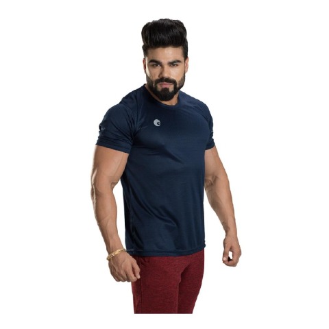 navy blue polyester shirt